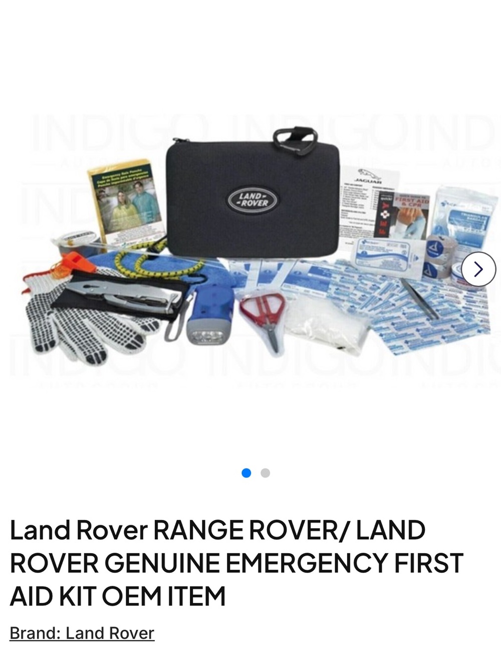 Brand New Land Rover RANGE ROVER/ LAND ROVER GENUINE EMERGENCY FIRST AID KIT